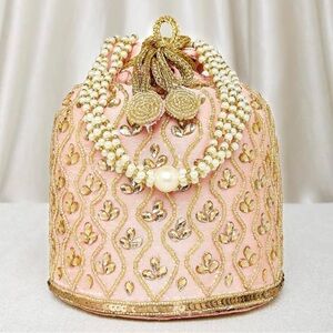 Potli Bag Gift for Women Handmade Evening Wristlet Handbag Stylish Bridal